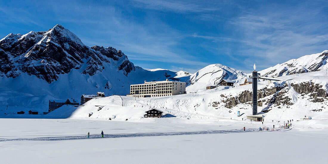 Winter in Melchsee Frutt, Panorama, Zentralschweiz, Schweiz