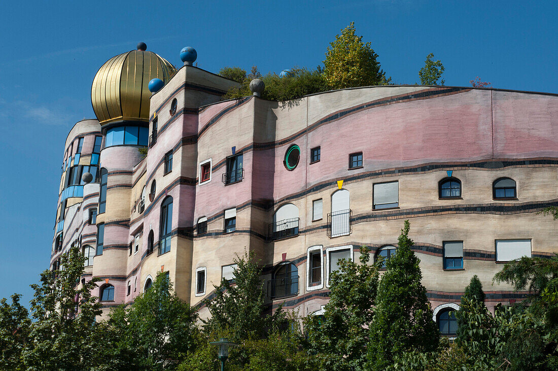 Waldspirale, Wohnhaus von Hundertwasser, Darmstadt, Hessen, Deutschland