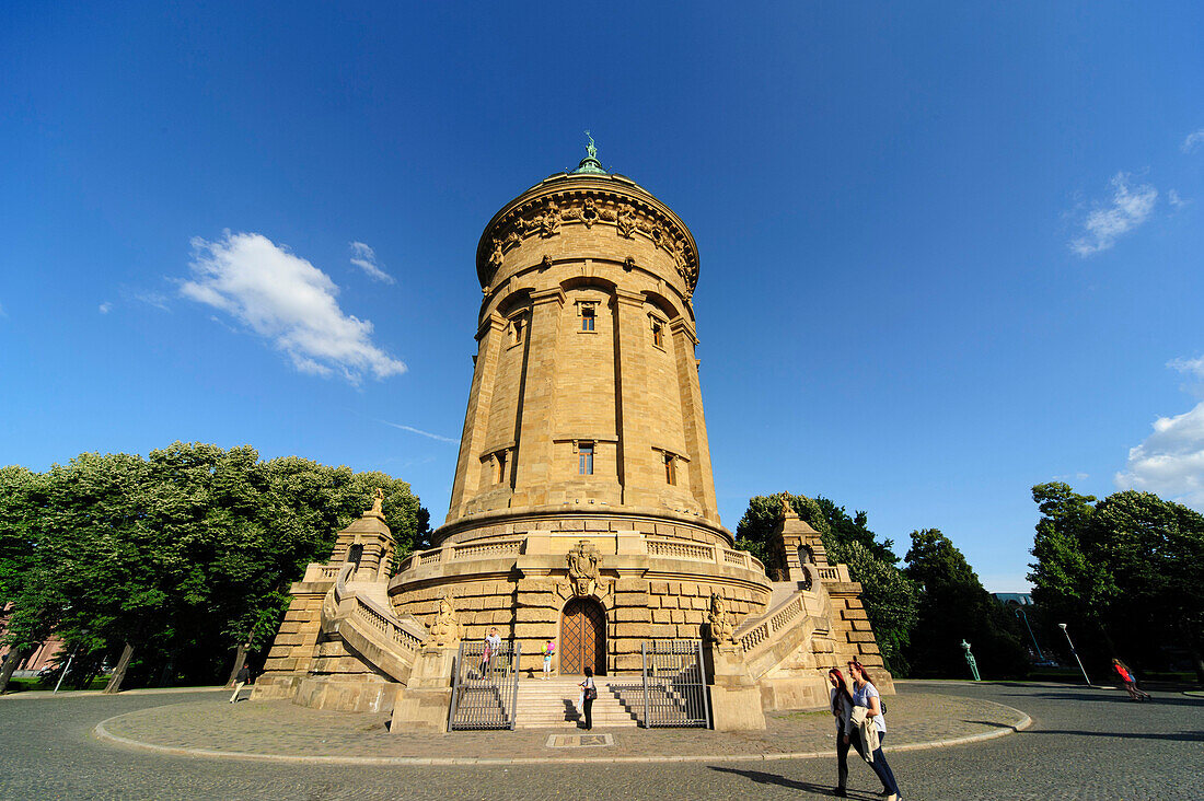 water tower on Friechrich Square, Mannheim, Baden-Wuerttemberg, Germany