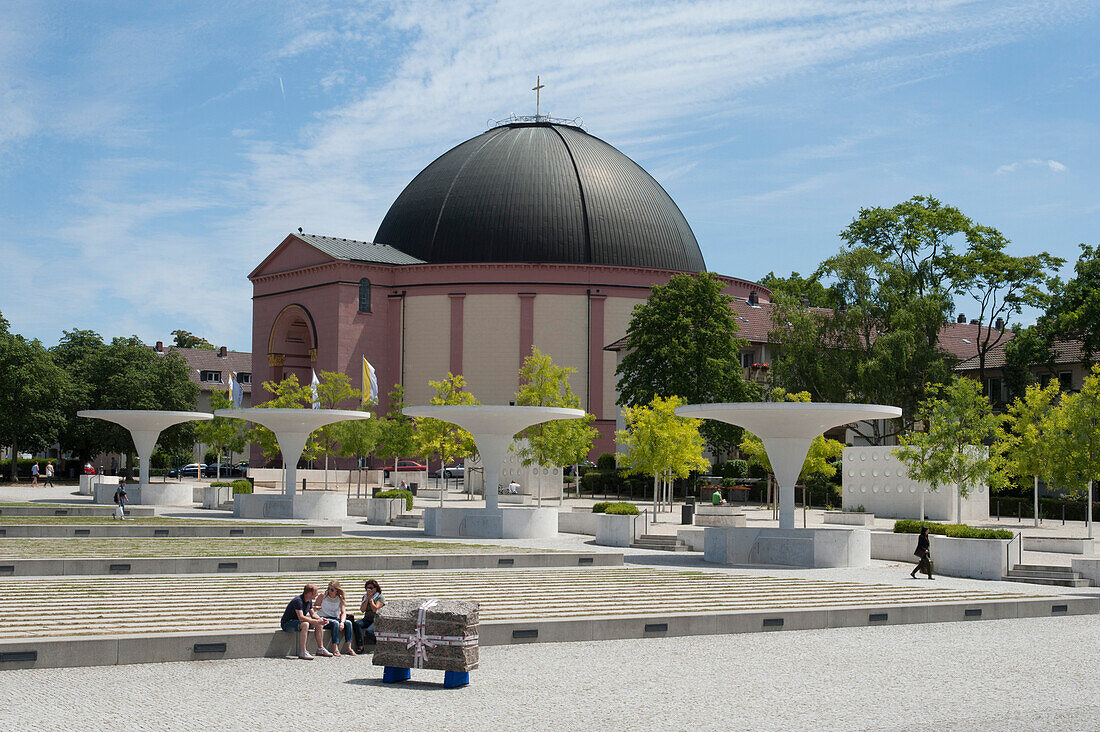 Round Church of St. Ludwig, Neuer Theaterplatz, Darmstadt, Hesse, Germany