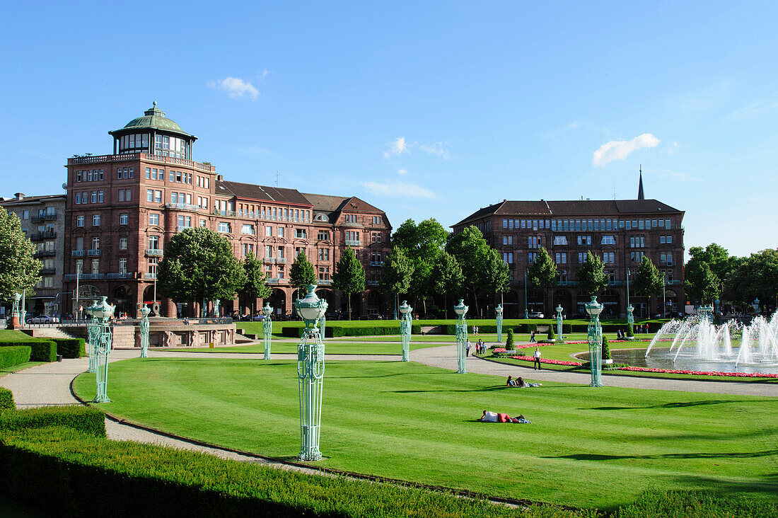 Friedrichsplatz, Mannheim, Baden-Württemberg, Deutschland