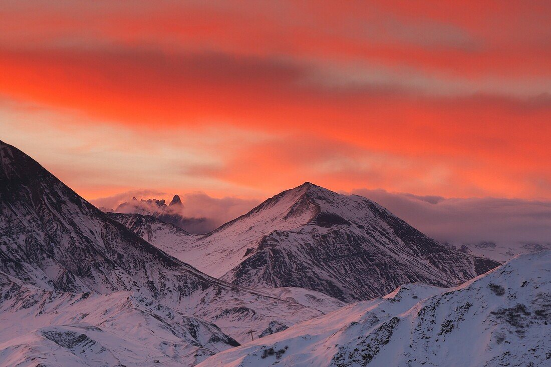 Sunset, Aiguilles d'Arves, France