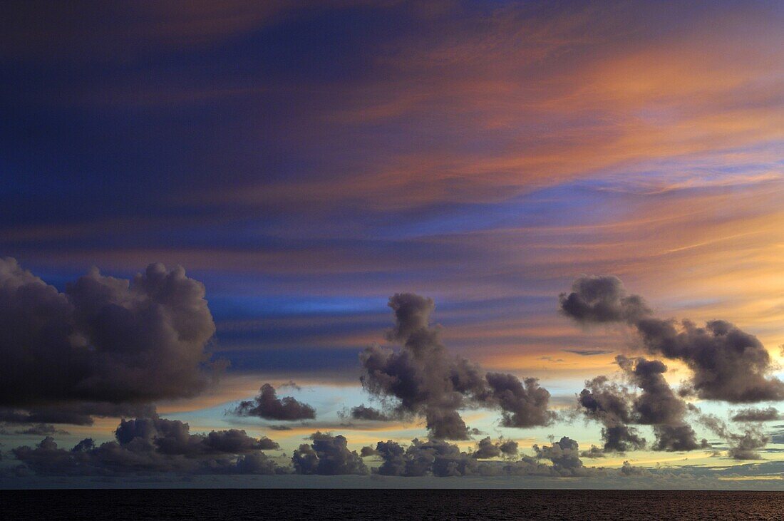 Clouds at sunset, Seychelles