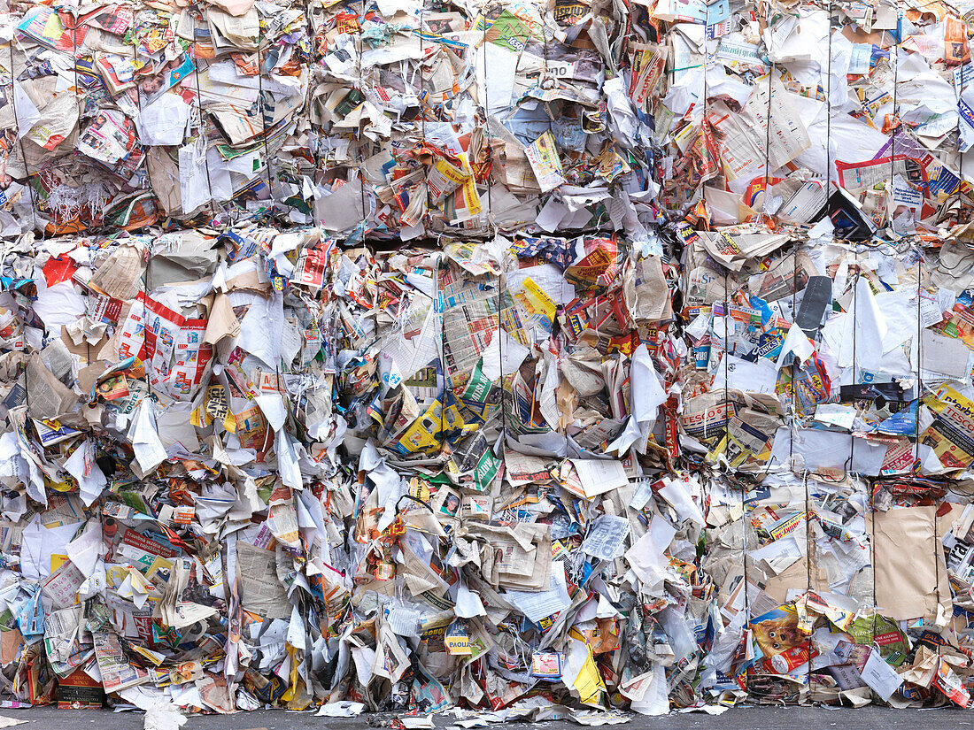 Paper recycling, Bavaria, Germany