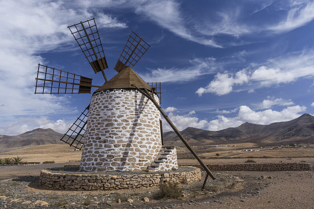 Windmill in Tefia, Fuerteventura, Canary Islands, Spain