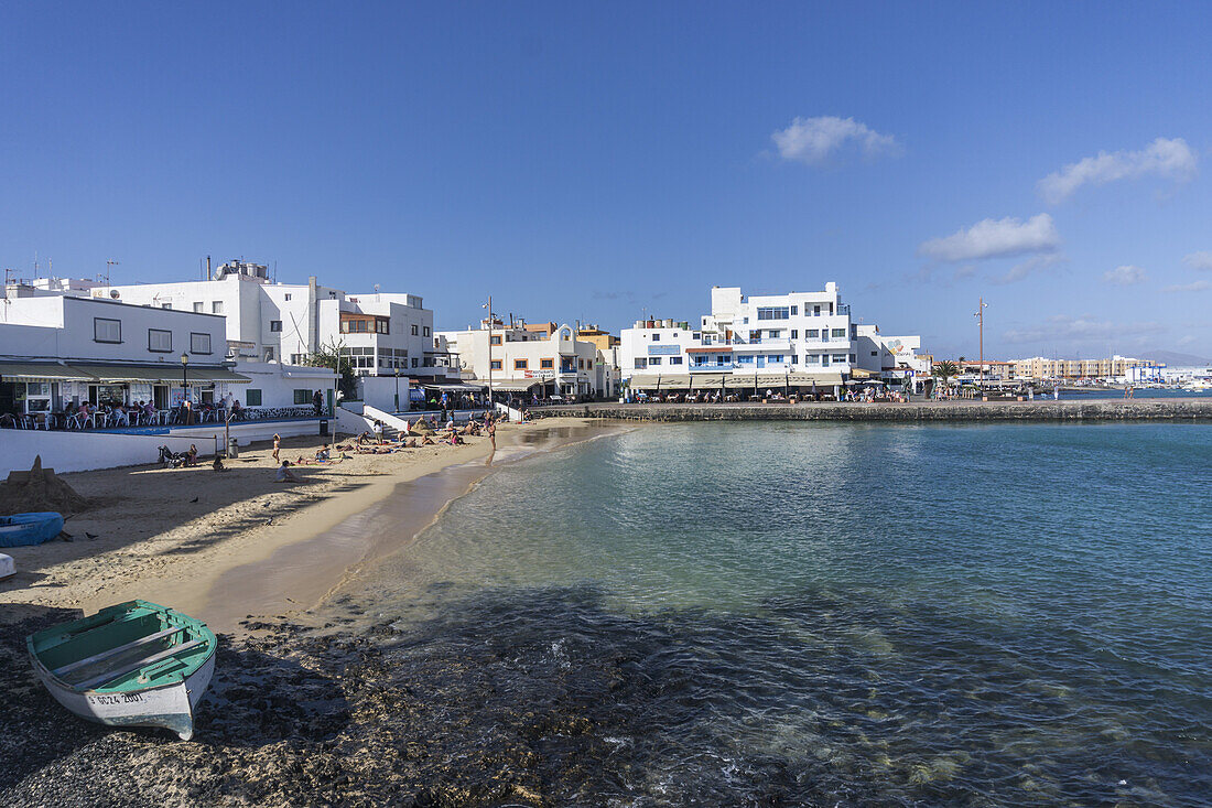 Restaurants entlang der Promenade, Corralejo, Fuerteventura, Kanarische Inseln, Spanien