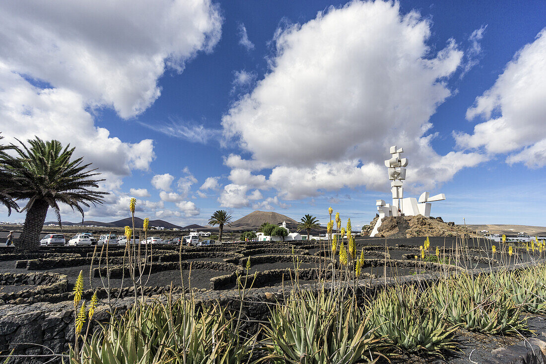 Sculpture, Monumento al Campesino by artist and architect Cesar Manrique, at Casa Museo del Campesino, Mozaga, UNESCO Biosphere Reserve, Lanzarote, Canary Islands, Spain, Europe