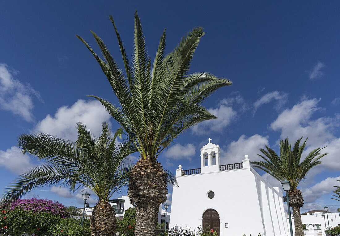 Dorf Kirche, Uga, Lanzarote, Kanaren, Spanien