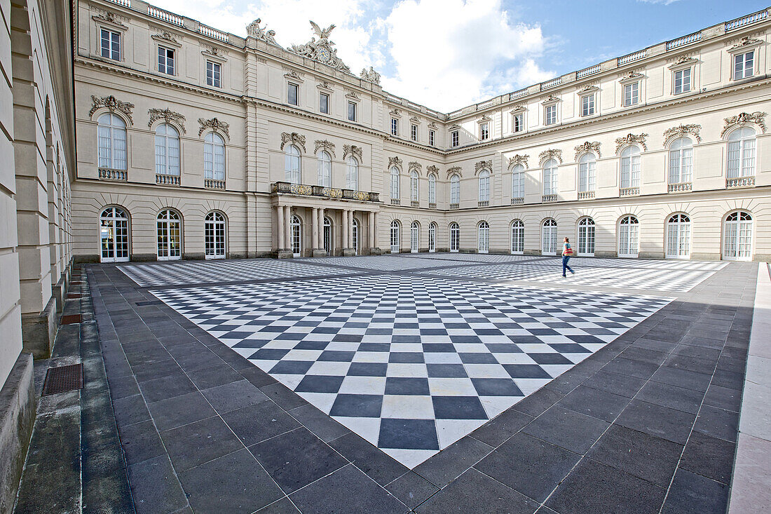 Innenhof, Schloss Herrenchiemsee, Herrenchiemsee, Chiemgau, Bayern, Deutschland