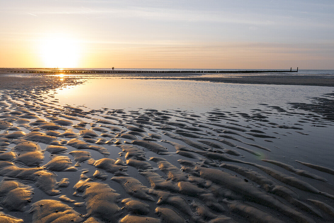 Strand, Ebbe, Domburg, Nordsee-Küste, Provinz Seeland, Niederlande