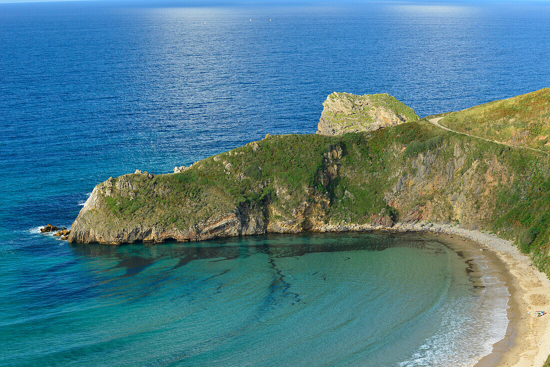 Strand Playa de Torimbia, Niembro, Barro, Golf von Biskaya, Costa Verde, Asturien, Spanien