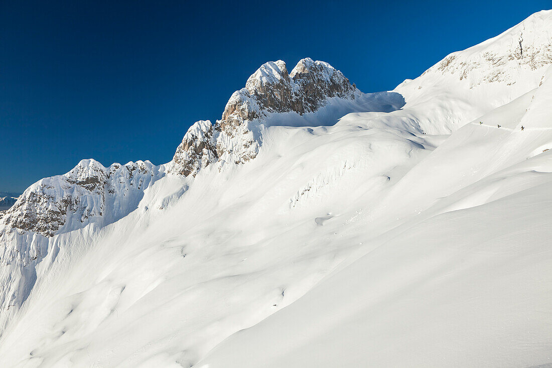 Skitourengeher, Riffl im Tennengebirge, Salzburg, Österreich