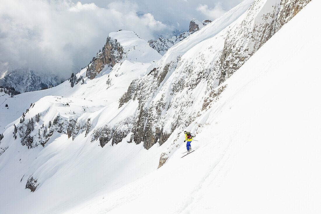 Backcountry skier, Rofan mountain, Tirol, Austria