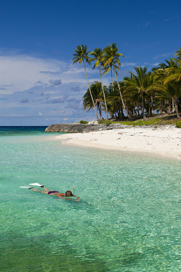 Snorkeling off Fadol Island, Kai Islands, Moluccas, Indonesia