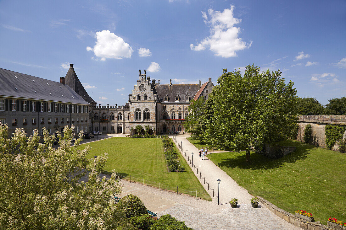 Bentheim Castle , Kronenburg , Bad Bentheim , Muensterland , Lower Saxony , Germany , Europe