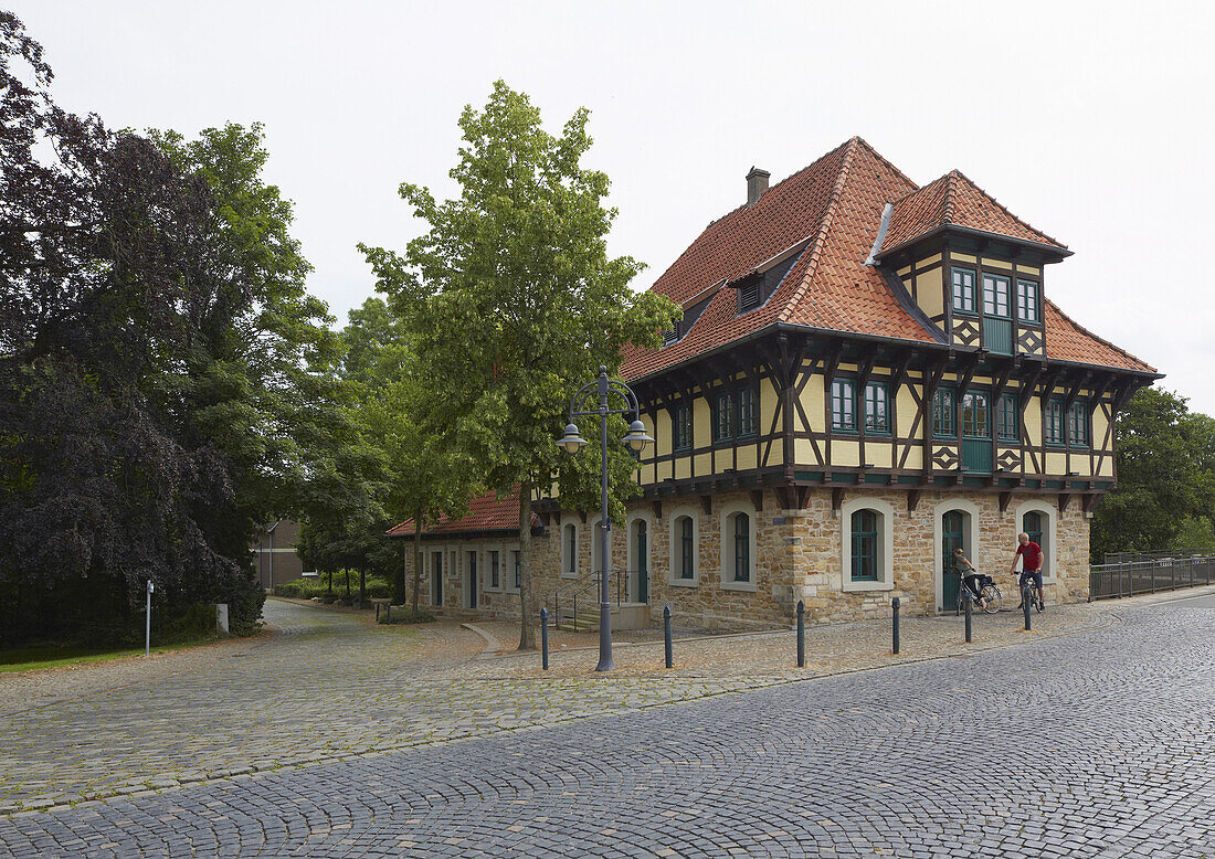 Ehemalige Schloßmühle vom Wasserschloß Steinfurt , Steinfurt - Burgsteinfurt , Münsterland , Nordrhein-Westfalen , Deutschland , Europa