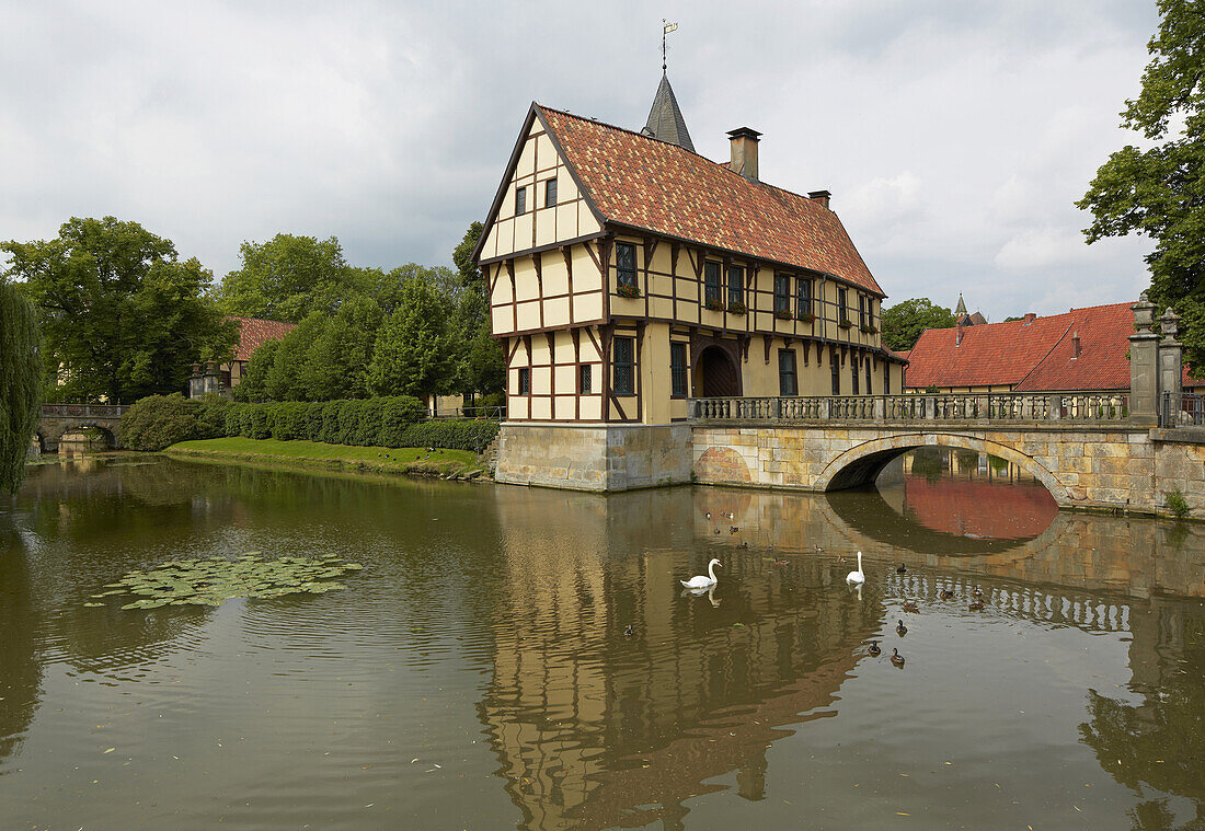 Gate house of Steinfurt castle , Steinfurt - Burgsteinfurt , Muensterland , North Rhine-Westphalia , Germany , Europe