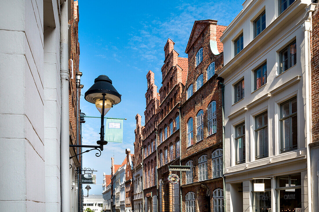 Giebelhäuser, Hansestadt Lübeck, Ostsee, Schleswig-Holstein, Deutschland