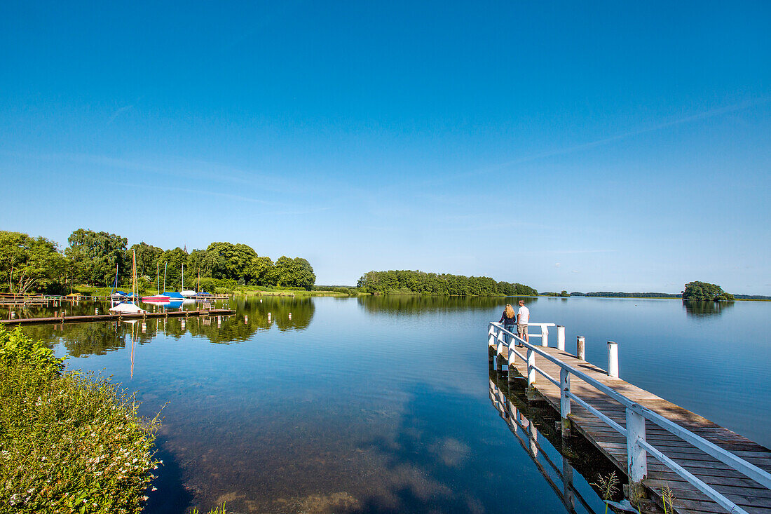Morning at lake Ploen, Bosau, Holstein Switzerland, Ostholstein, Schleswig-Holstein, Germany