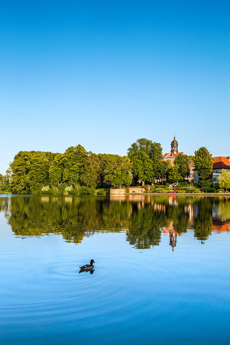 Schloß und Großer Eutiner See, Eutin, Holsteinische Schweiz, Ostsee, Schleswig-Holstein, Deutschland