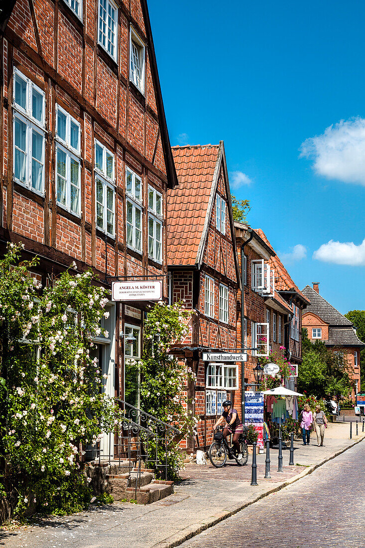 Alley in the old town, Eutin, Holstein Switzerland, Ostholstein, Schleswig-Holstein, Germany