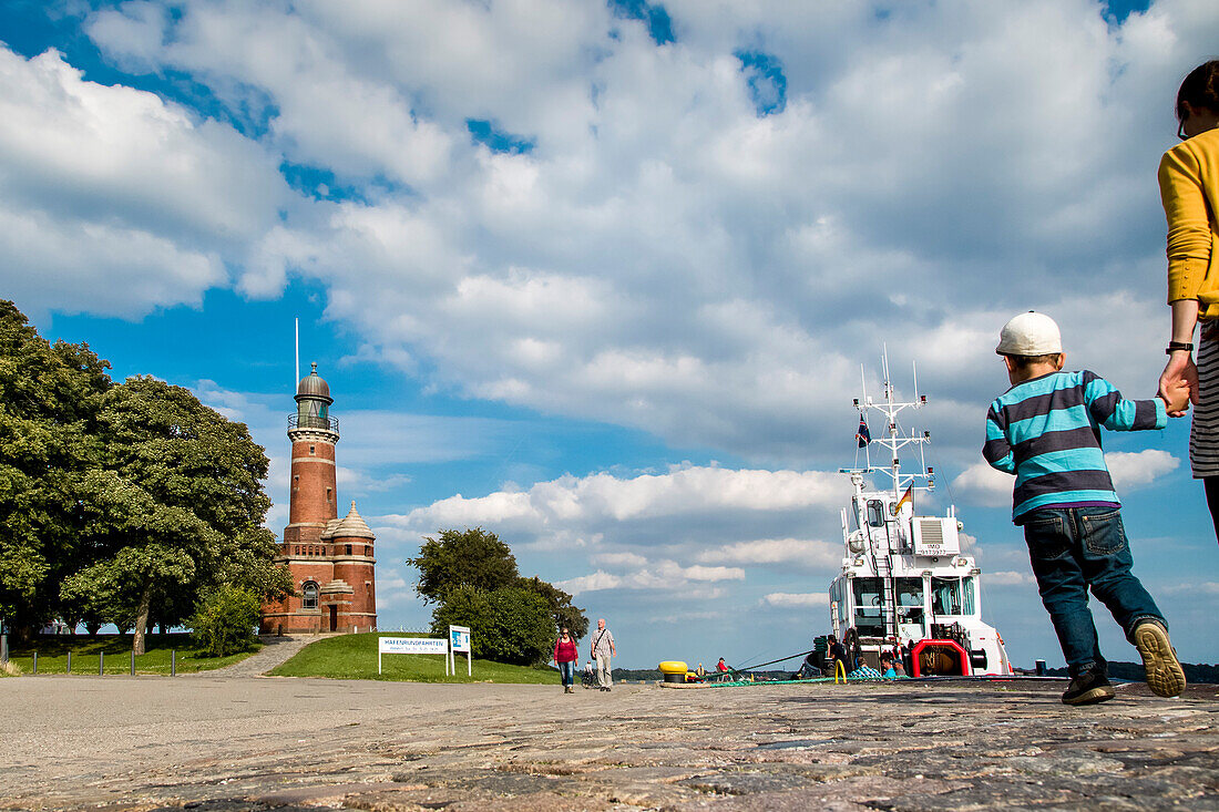 Holtenau lighthouse, Kiel, Baltic Coast, Schleswig-Holstein, Germany