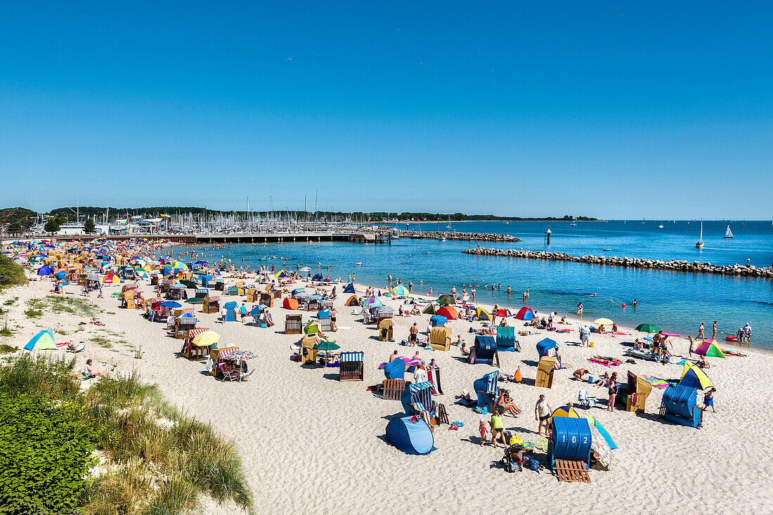 Strand, Kiel-Schilksee, Kiel, Kieler Förde, Ostsee, Schleswig-Holstein, Deutschland