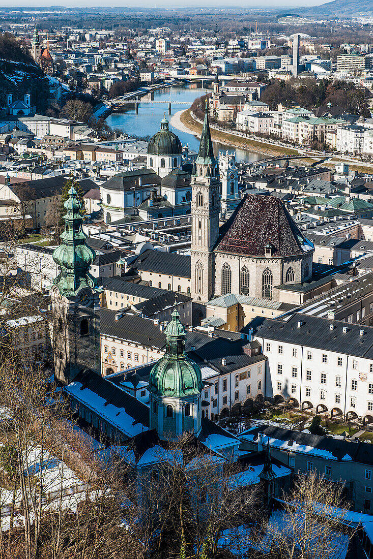 view to Salzburg from Hohensalzburg castle, Salzburg, Austria, Europe