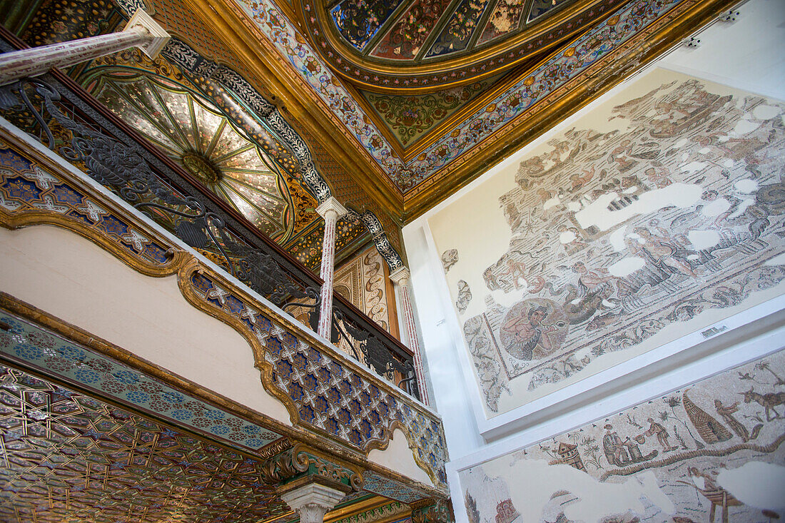 Roman mosaics on display at Bardo National Museum, Tunis, Tunis, Tunisia