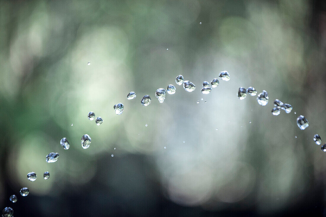 Water drops splashing in midair