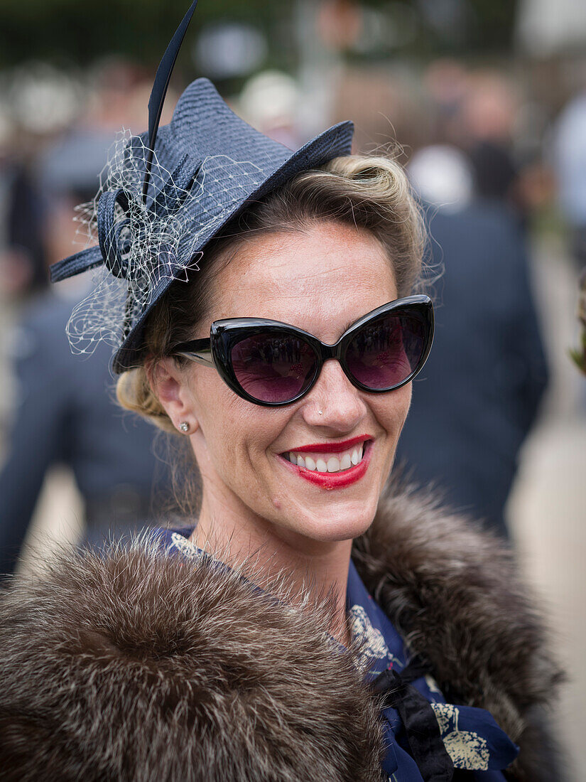 Visitor, Goodwood Revival 2014, Racing Sport, Classic Car, Goodwood, Chichester, Sussex, England, Great Britain