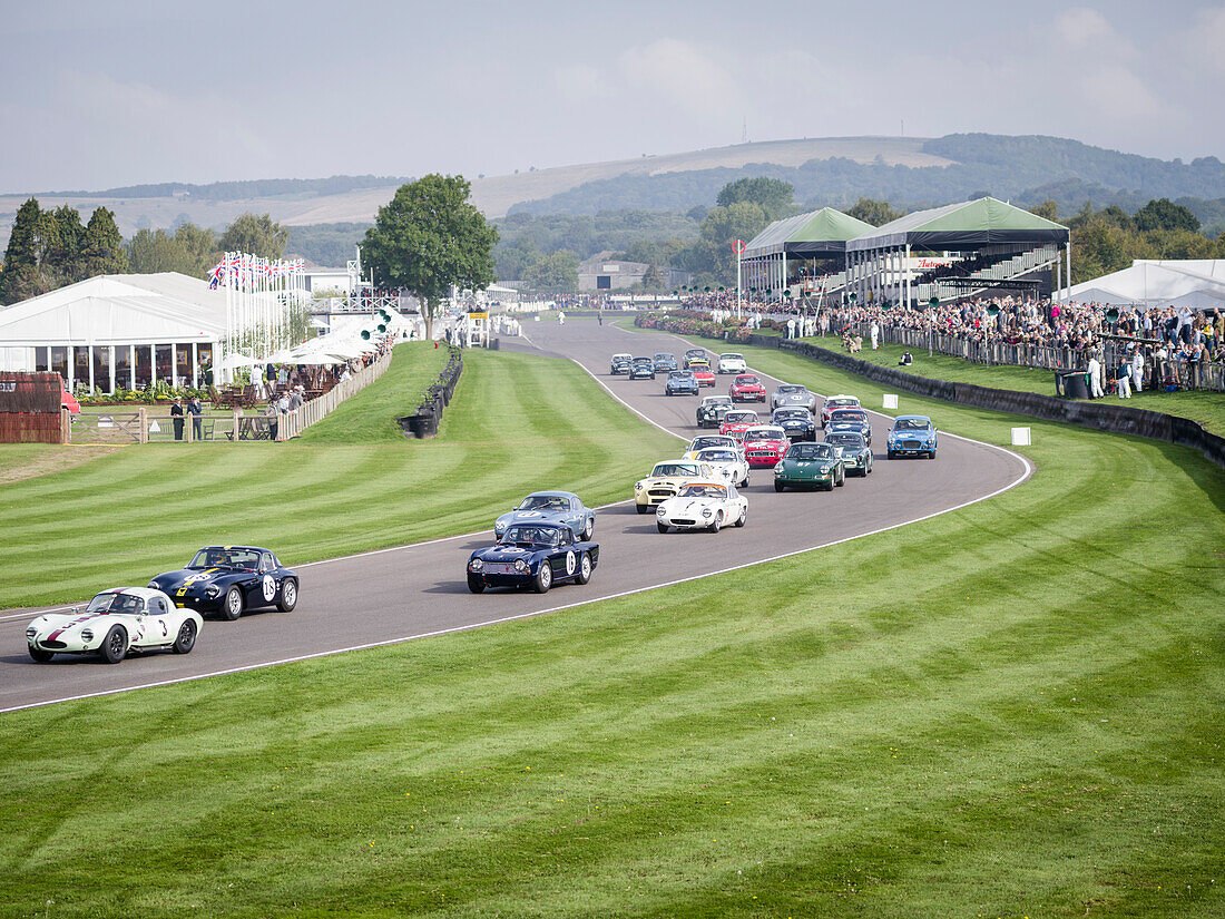 Fordwater Trophy, Goodwood Revival 2014, Rennsport, Autorennen, Classic Car, Goodwood, Chichester, Sussex, England, Großbritannien