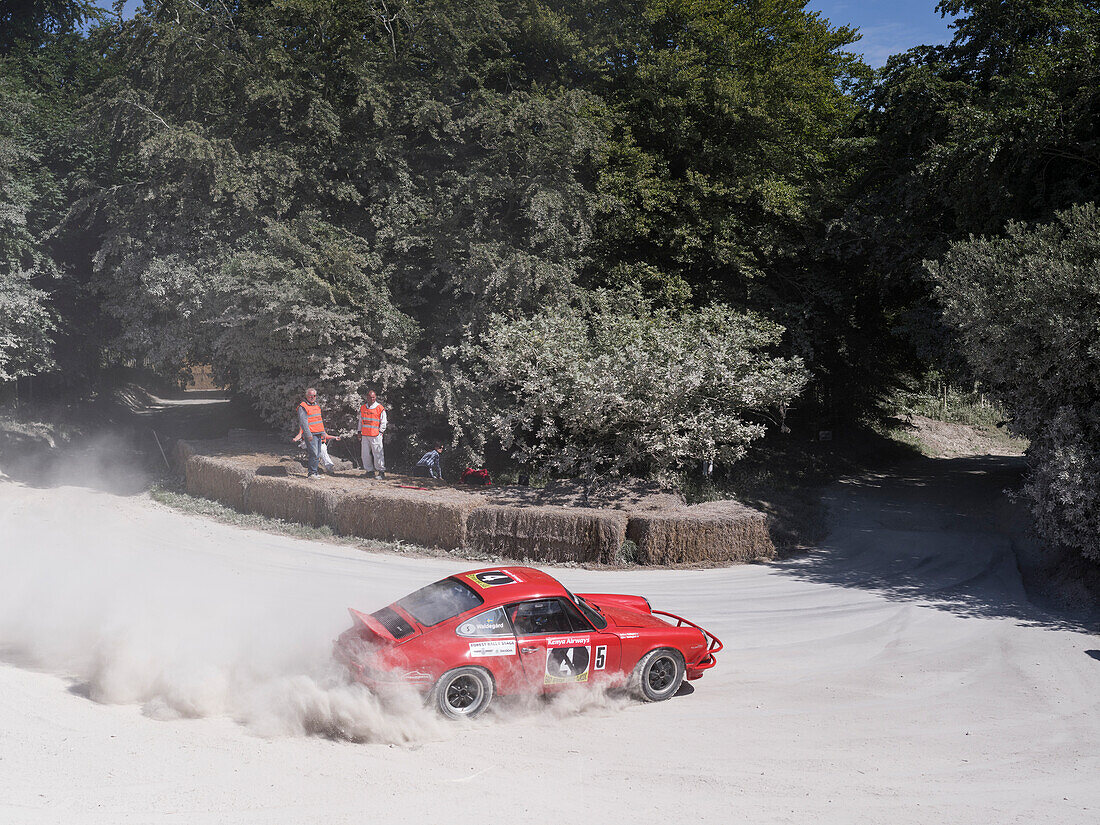 Porsche 911, Forest Rally Stage, Goodwood Festival of Speed 2014, Rennsport, Autorennen, Classic Car, Goodwood, Chichester, Sussex, England, Großbritannien