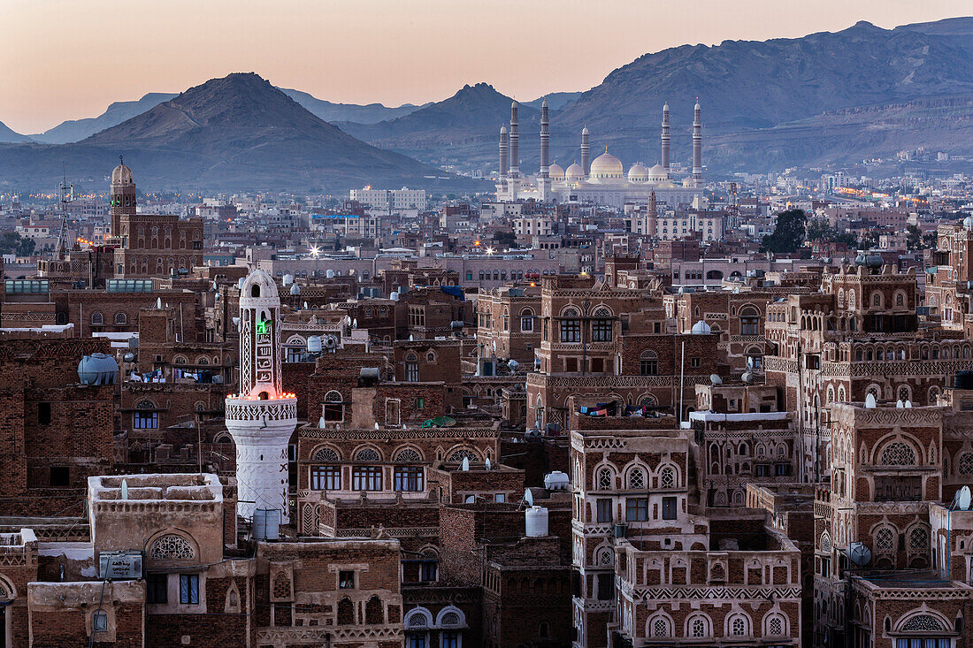 View of Sanaa skyline, Yemen, Sanaa, Sanaa, Yemen
