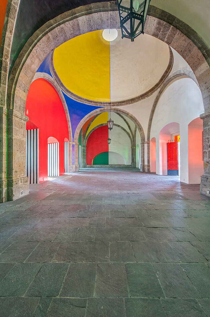 Colorful domes of Hospicio Cabanas, Guadalajara, Jalisco, Mexico, Guadalajara, Jalisco, Mexico