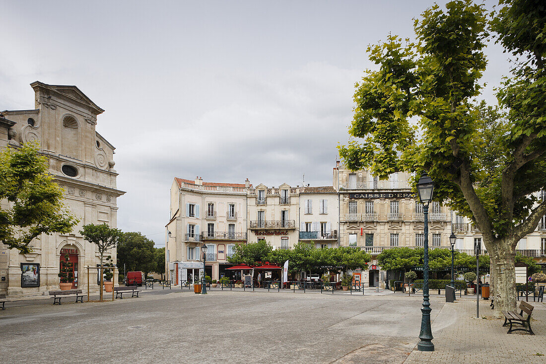 Place du Bourguet, Hauptplatz, Forcalquier, Stadt, Alpes-de-Haute-Provence, Provence, Frankreich, Europa