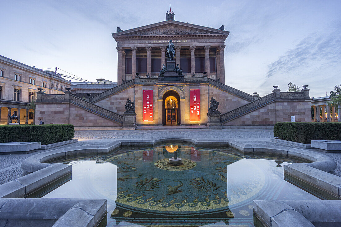 Old National Gallery, Museum Island, Fountain with Moasaic, Berlin Mitte, Germany