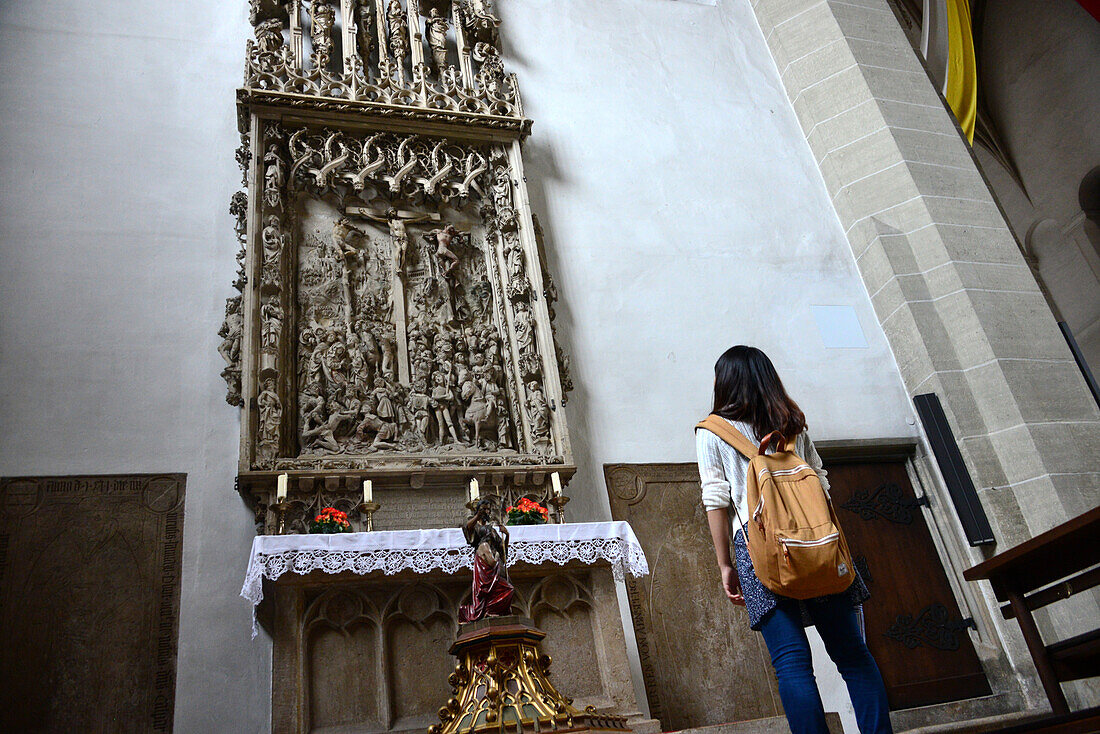 Papenheimer altar in the Cathedral, Eichstaett, Altmuehltal valley, Upper Bavaria, Bavaria, Germany