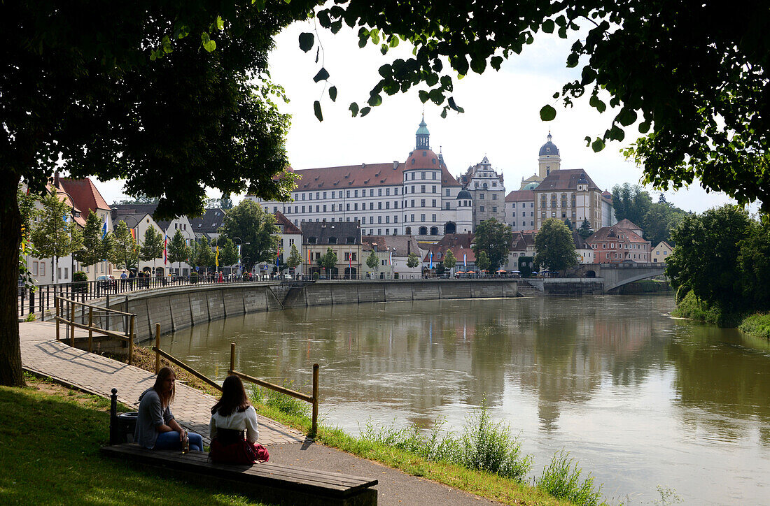 View to the castle, Neuburg an der Danube, Upper Bavaria, Bavaria, Germany