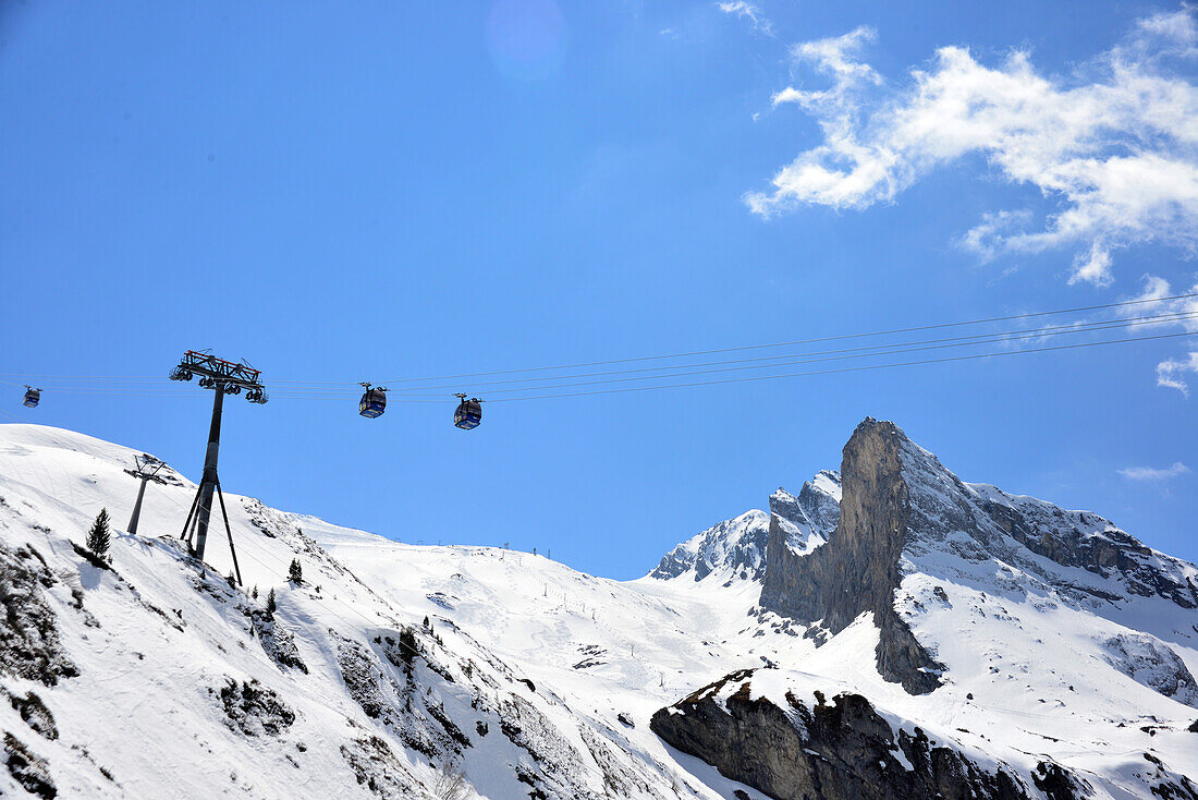 Ski area at Hintertux glacier, Tux valley, Tyrol, Austria