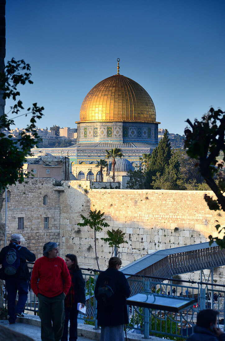 Blick von Süden auf den Felsendom, Jerusalem, Israel