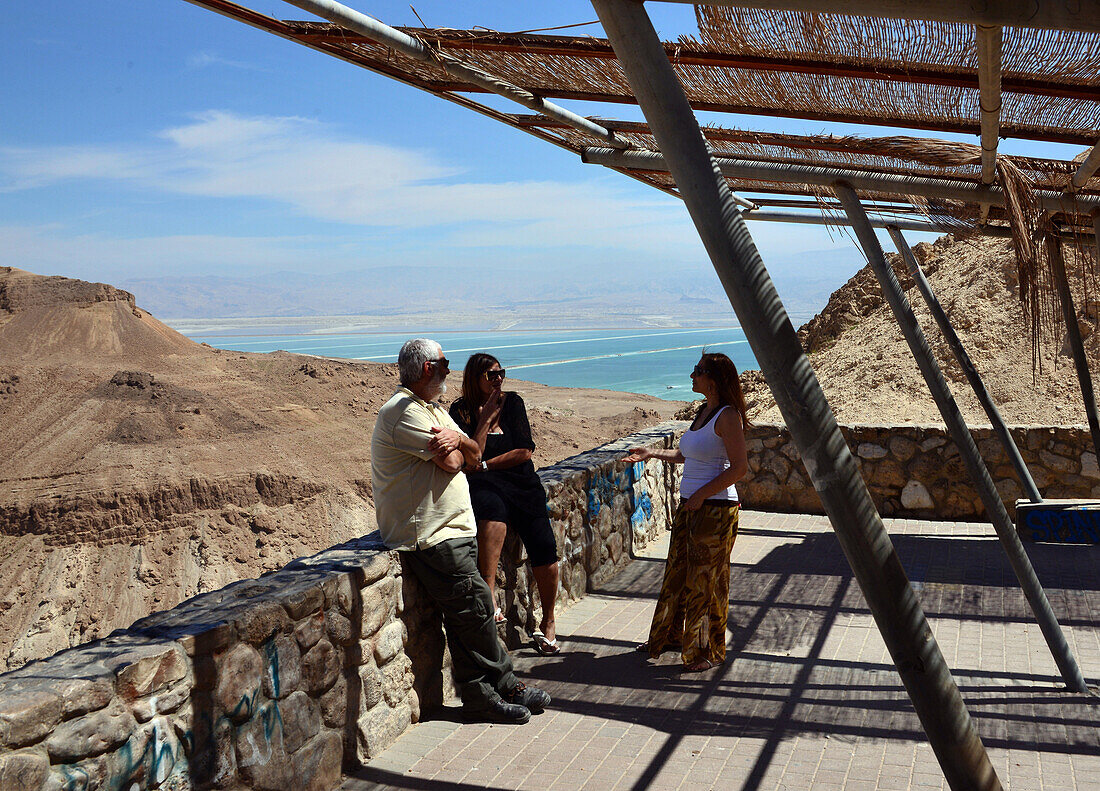 Blick zum Toten Meer an der Strasse 31 über dem Toten Meer, Israel