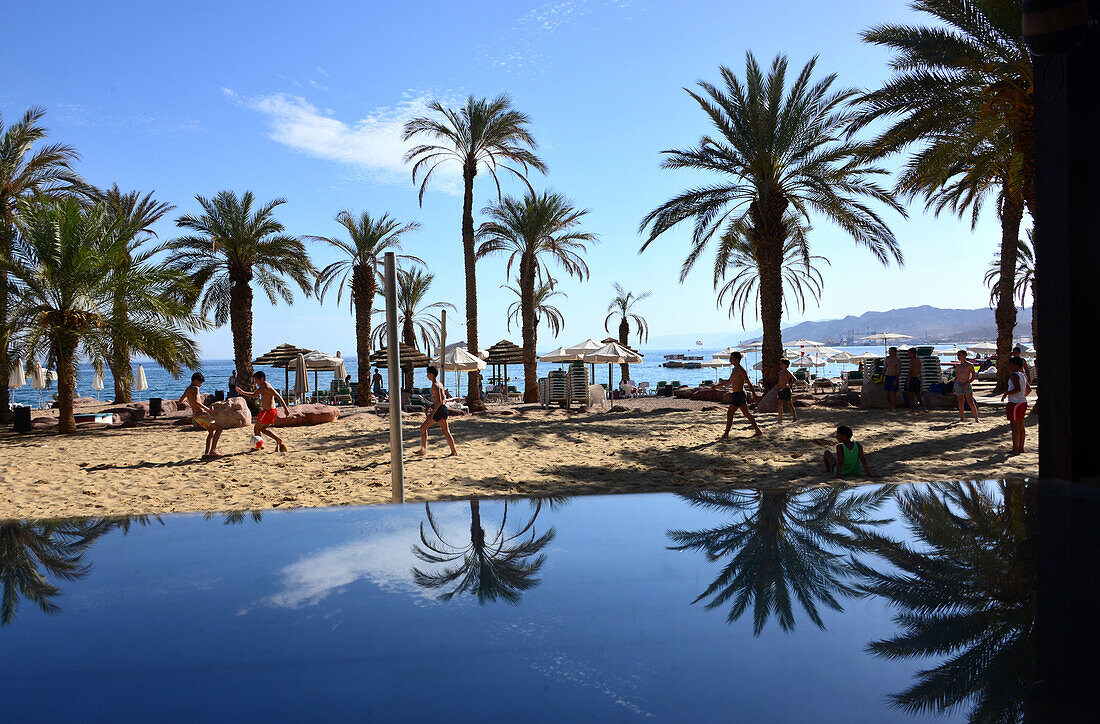 North beaches, Eilat at Red Sea, Akaba bay, South-Israel, Israel