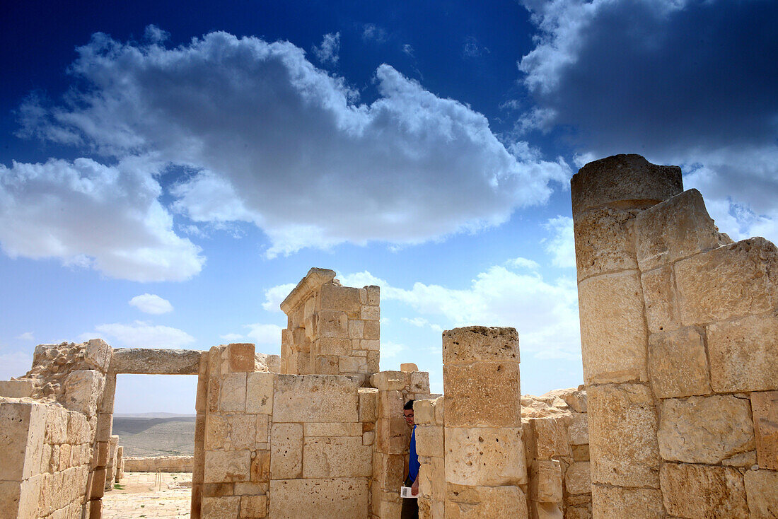 Antike Stätte bei Avdat in der Wüste Negev, Süd-Israel, Israel