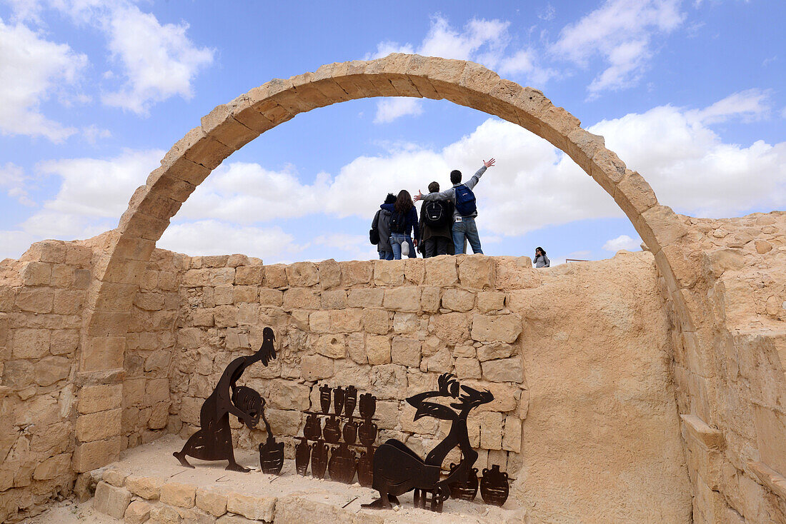 Antike Stätte bei Avdat in der Wüste Negev, Süd-Israel, Israe