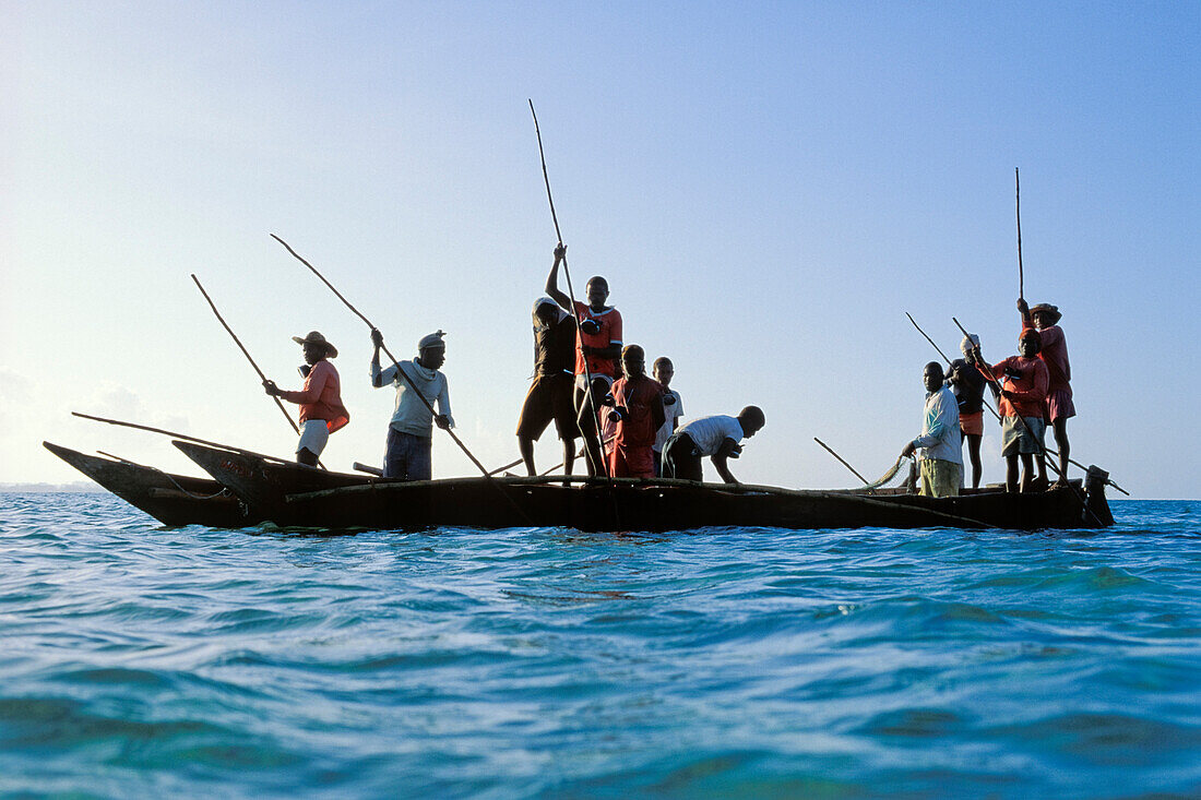 Fischer, Fischerboote, Sansibar, Tansania, Ost-Afrika