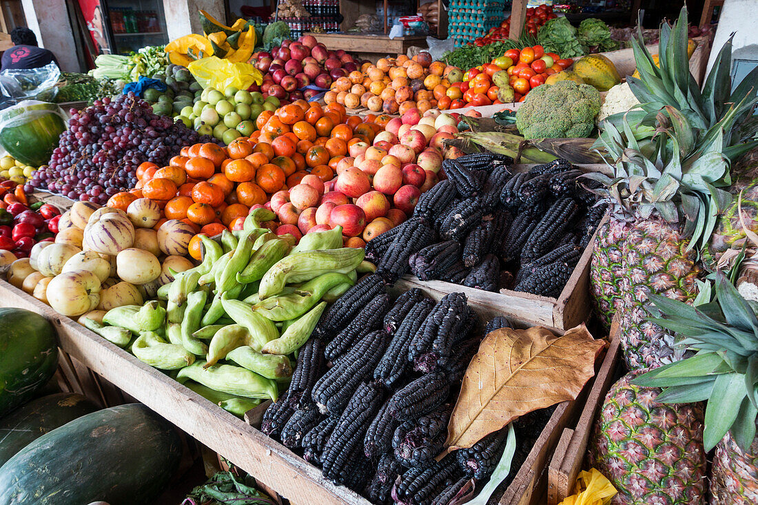 vegetables in a supermarket in Lima, Peru, South America