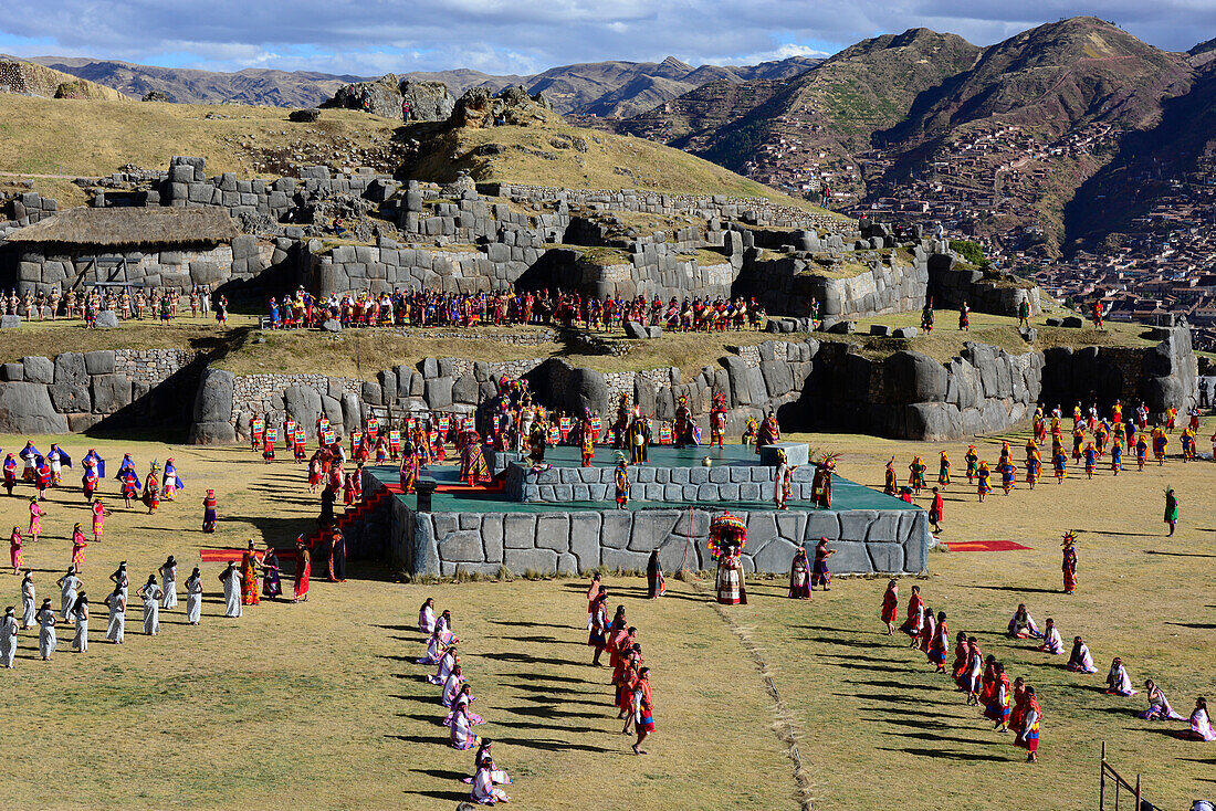 Inti Raymi,the Festival of the Sun is the annual recreation of an important Inca ceremony in Sacsayhuaman in the city of Cuzco, Peru,South America-june 24,2013