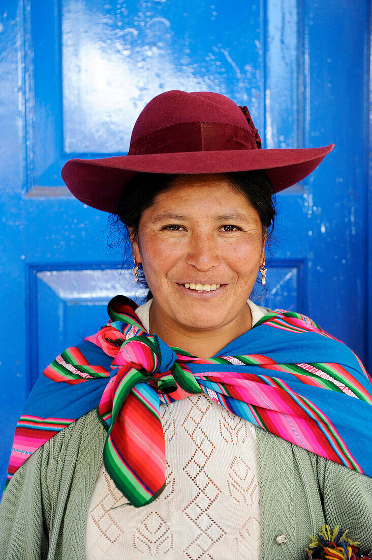 Peruvian woman  with traditional clothing in Cuzco, Peru,South America