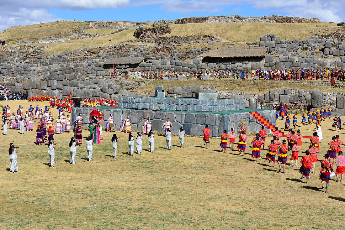 Inti Raymi,the Festival of the Sun is the annual recreation of an important Inca ceremony in Sacsayhuaman in the city of Cuzco, Peru,South America-june 24,2013